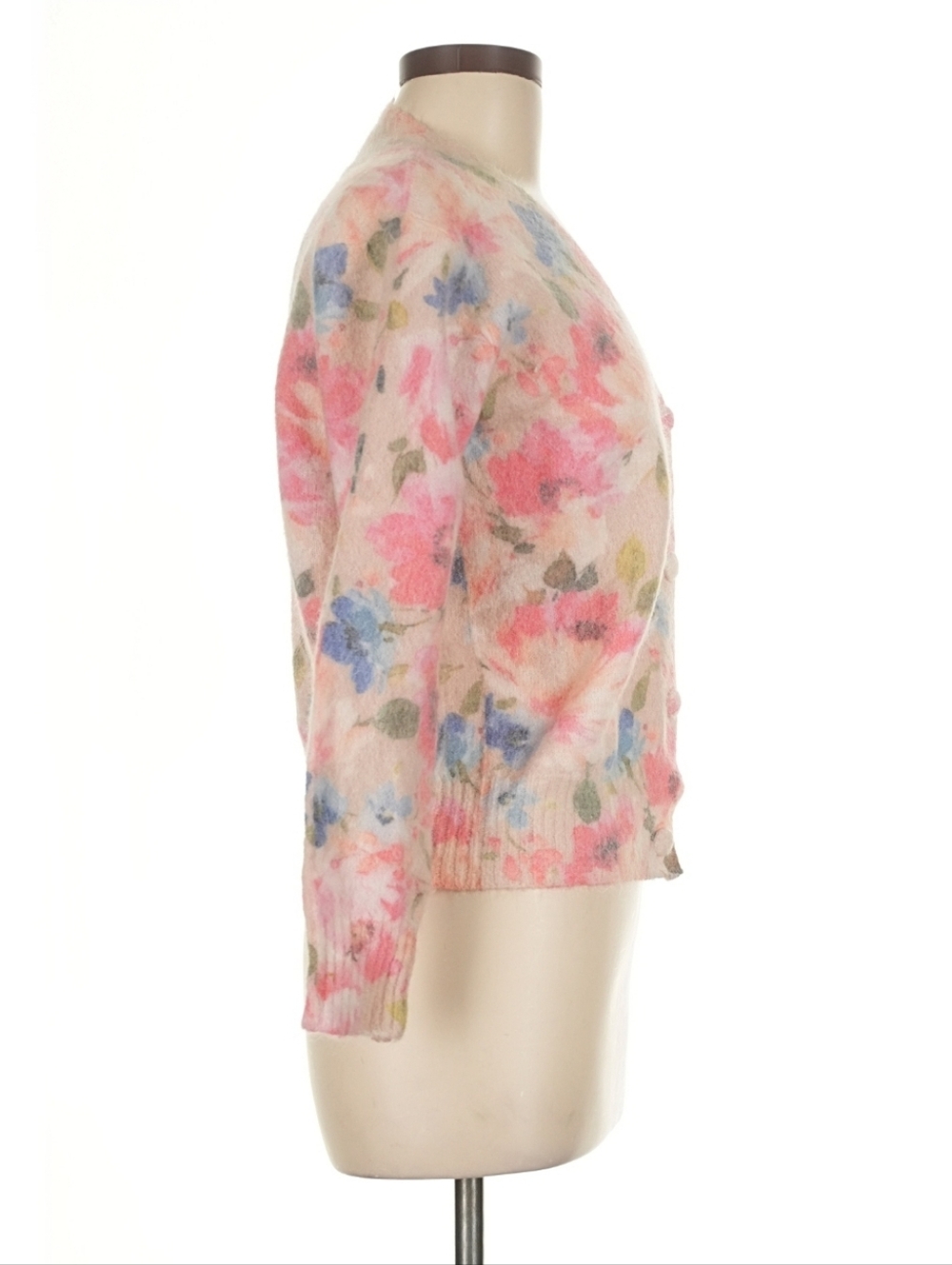 Bartolini Floral Button-Front Cardigan - Picture 3 of 5